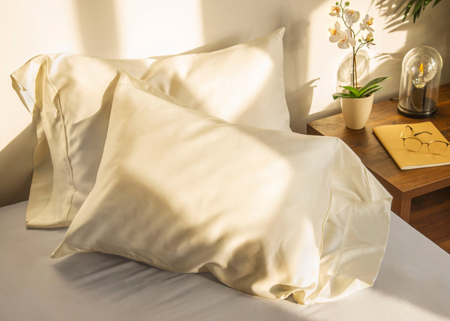 ivory bamboo pillow cases lifestyle bedroom image