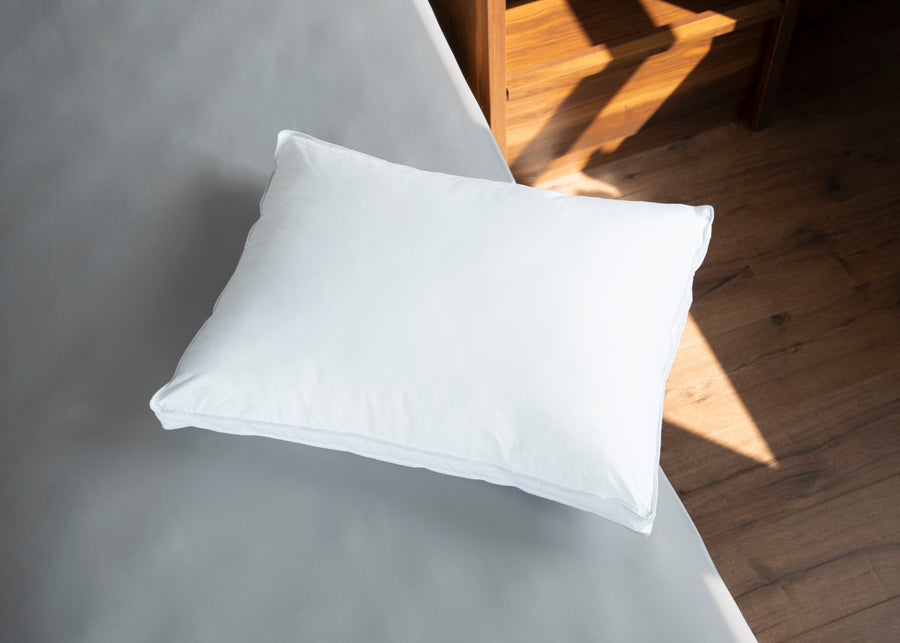 white polyester pillow aerial