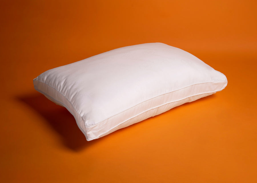 white gusseted antimicrobial pillow product image