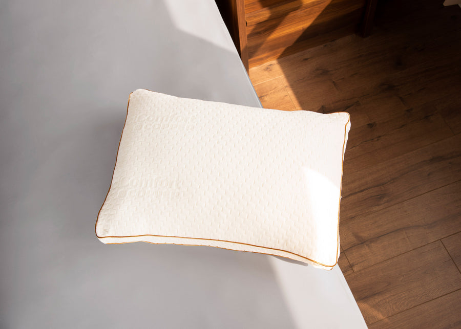 copper ion pillow on bed lifestyle