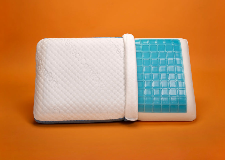 Inside gel layer of Complete Comfort Memory Foam Pillow Queen