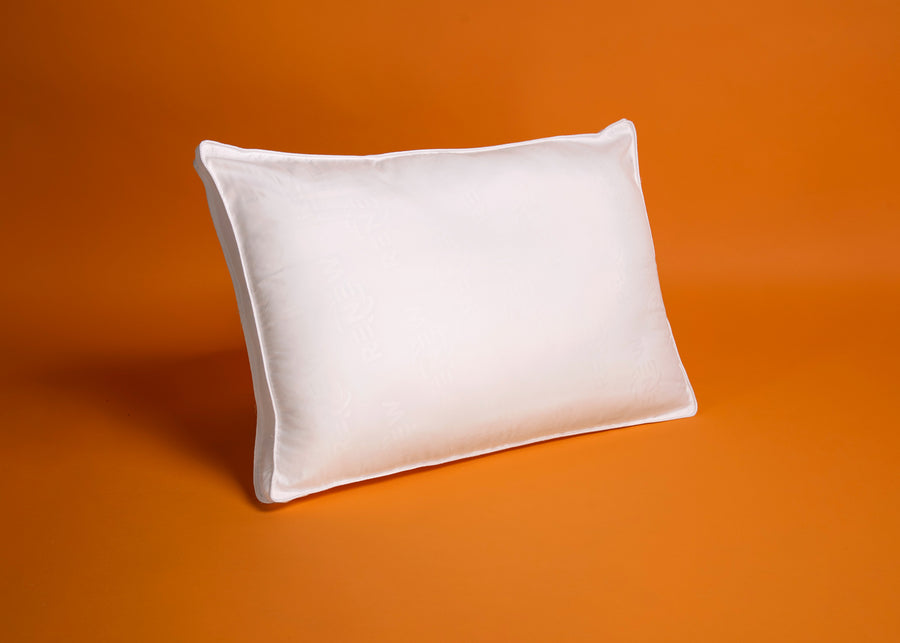 white recycled plastics polyester pillow
